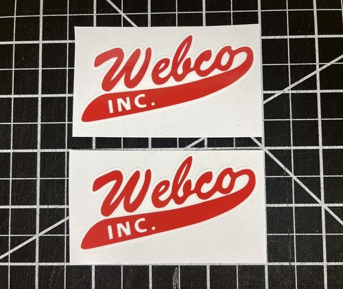 Pair red webco script vinyl - webco,